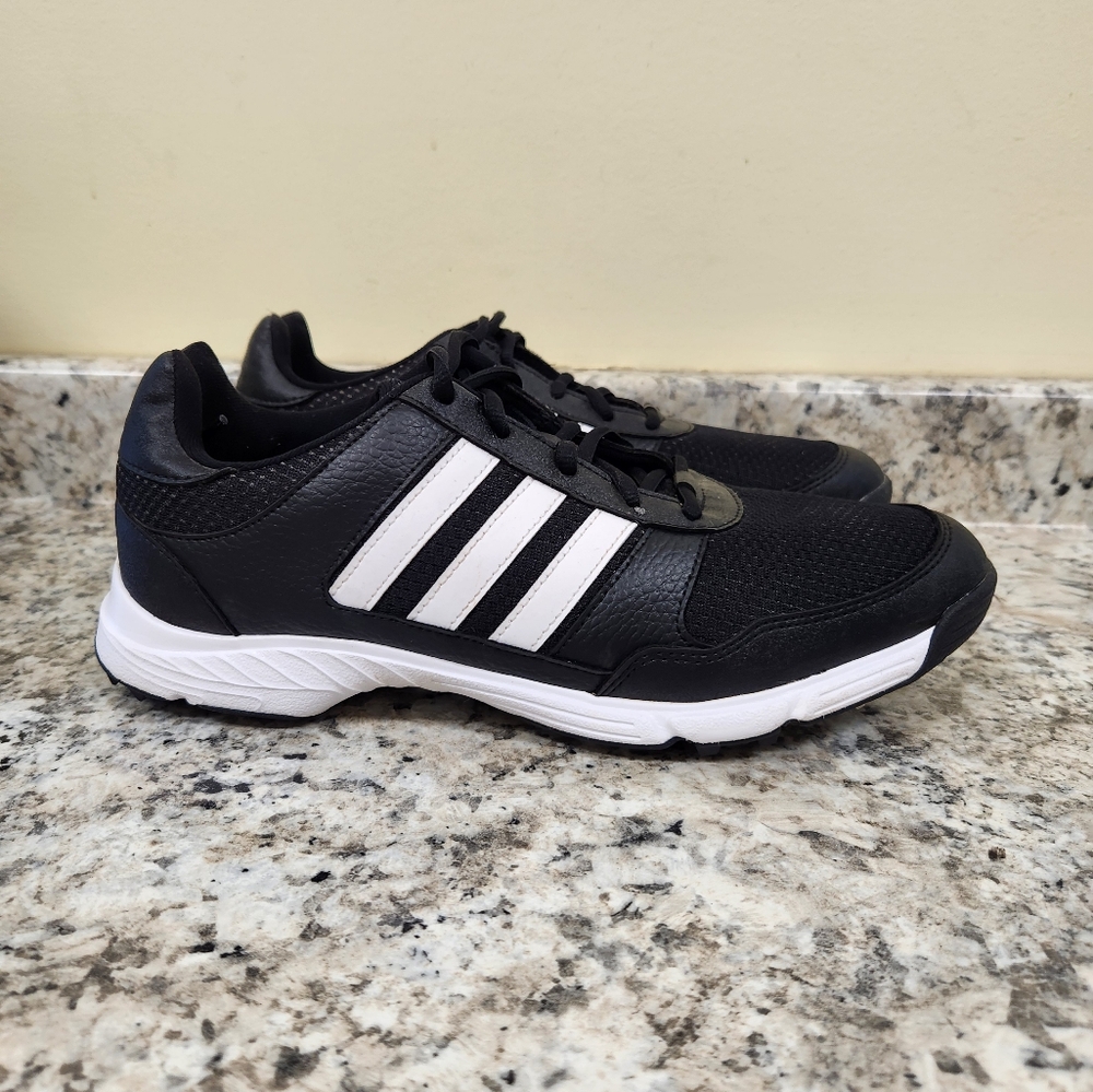 adidas Men's Tech Response 2.0 Golf Shoes Black White Stripes Size 9